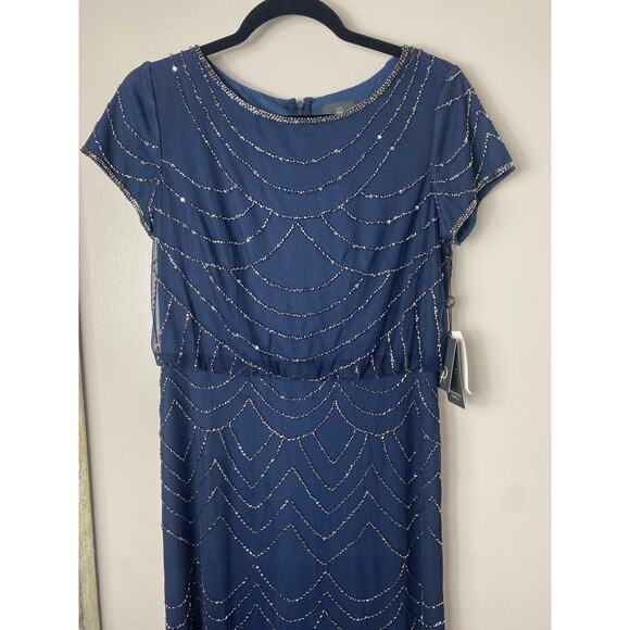 NWT ADRIANNA PAPELL DRESS GOWN 2 MOTHER OF THE BRIDE BRIDESMAID FORMAL EVENING - Picture 10 of 16